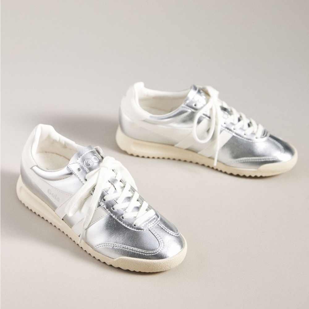 Gola | Torpedo Sneakers | Silver/Off White | Women’s Size 8